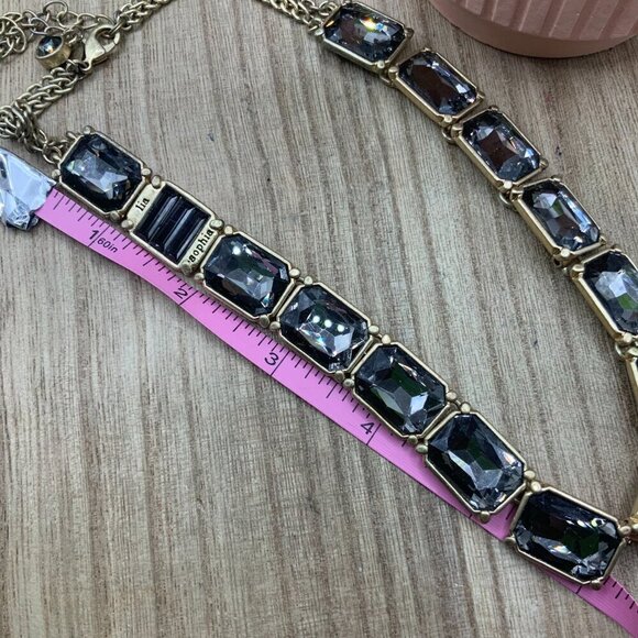 Lia Sophia Retired Versailles Cut Crystals Gold Tone Necklace - Picture 7 of 9